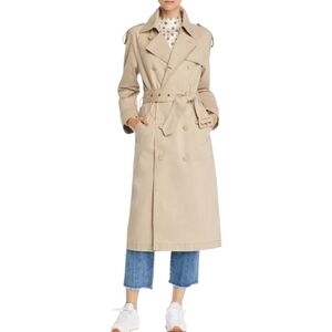 Anine Bing Stormi Trench Coat XS Beige Double Breasted‎ Belted Jacket NWT